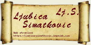 Ljubica Simatković vizit kartica